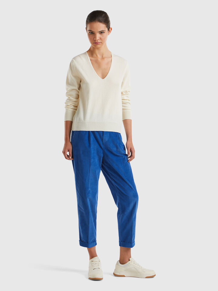 V NECK SWEATER L/S Women image number 3